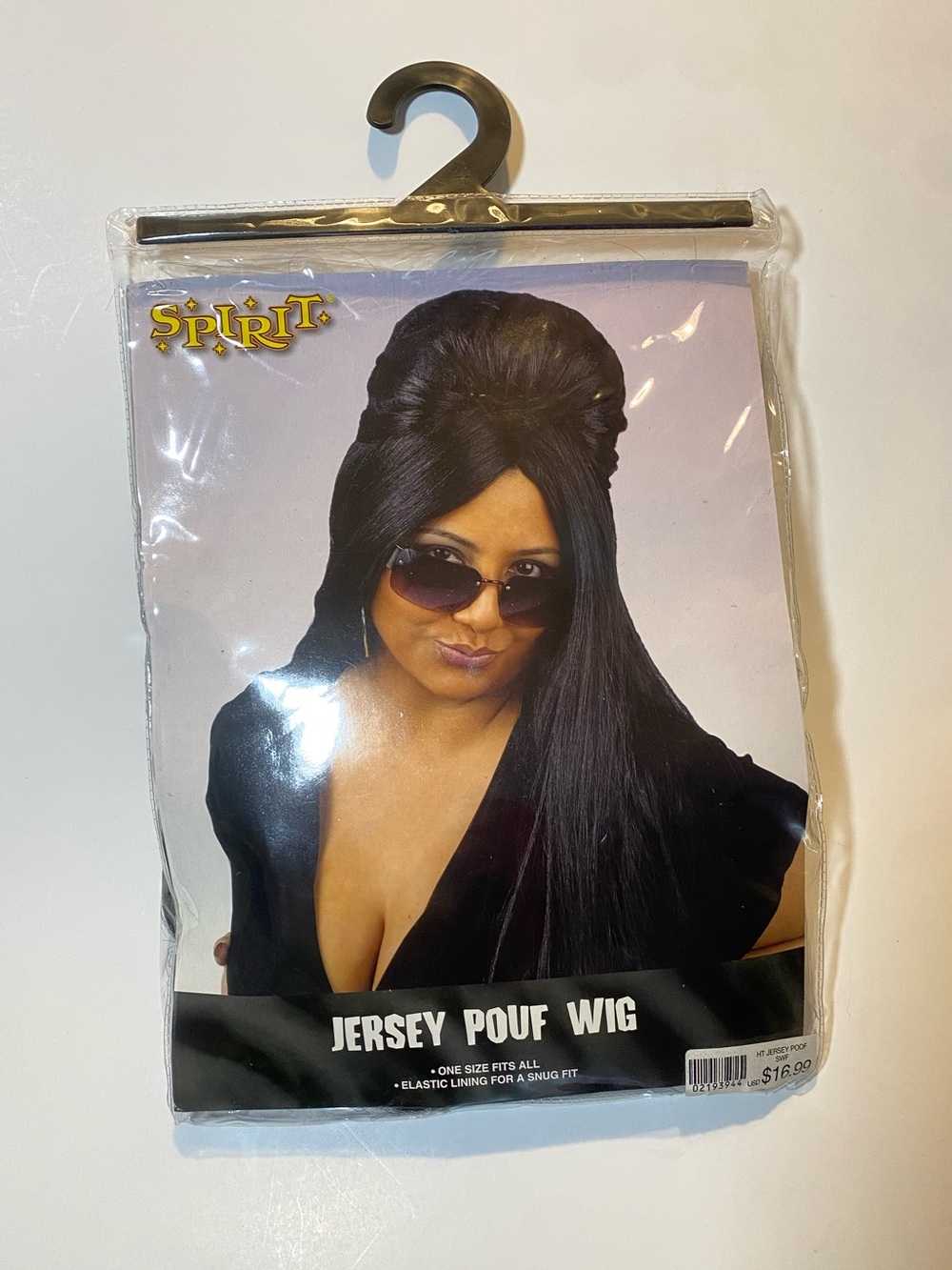 Snooki Jersey Shore Costume Wig Spirit Jersey Pouf Wig Black Reality TV MTV